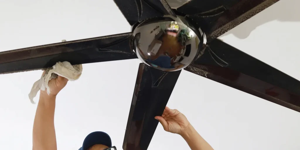 how to clean ceiling fans