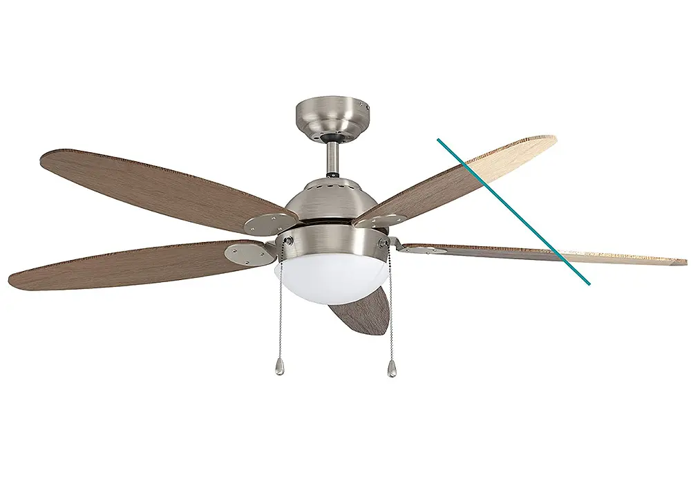 ceiling fan with MDF blades.