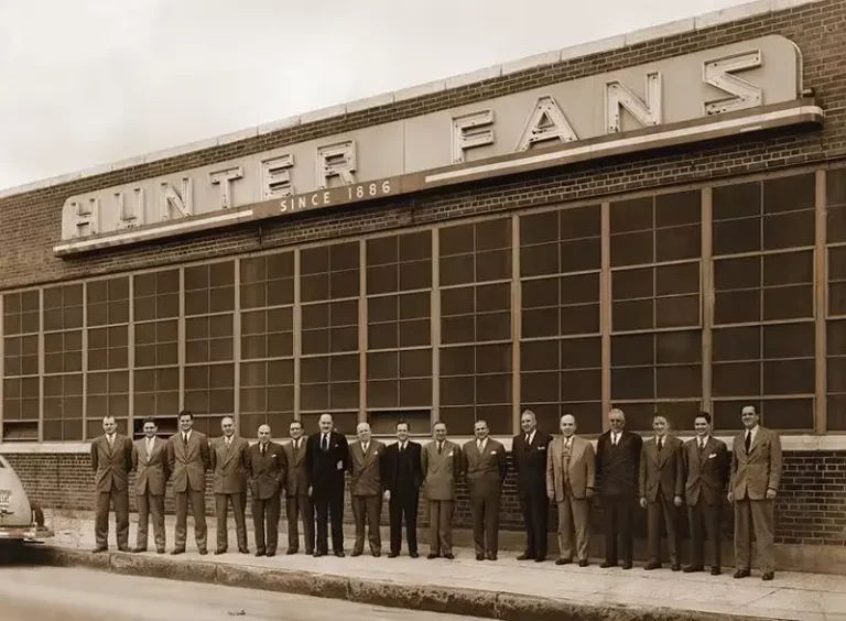 old image of hunter ceiling fan company factory