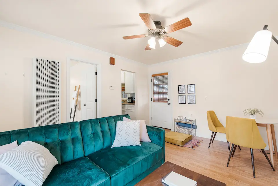 ceiling fan in living room